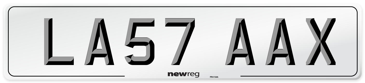 LA57 AAX Number Plate from New Reg